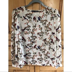 White Floral Blouse